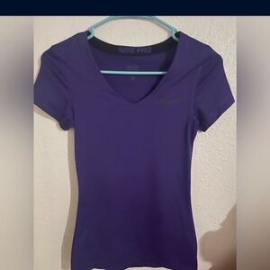 Nike Purple Fitted Short Sleeve Tee